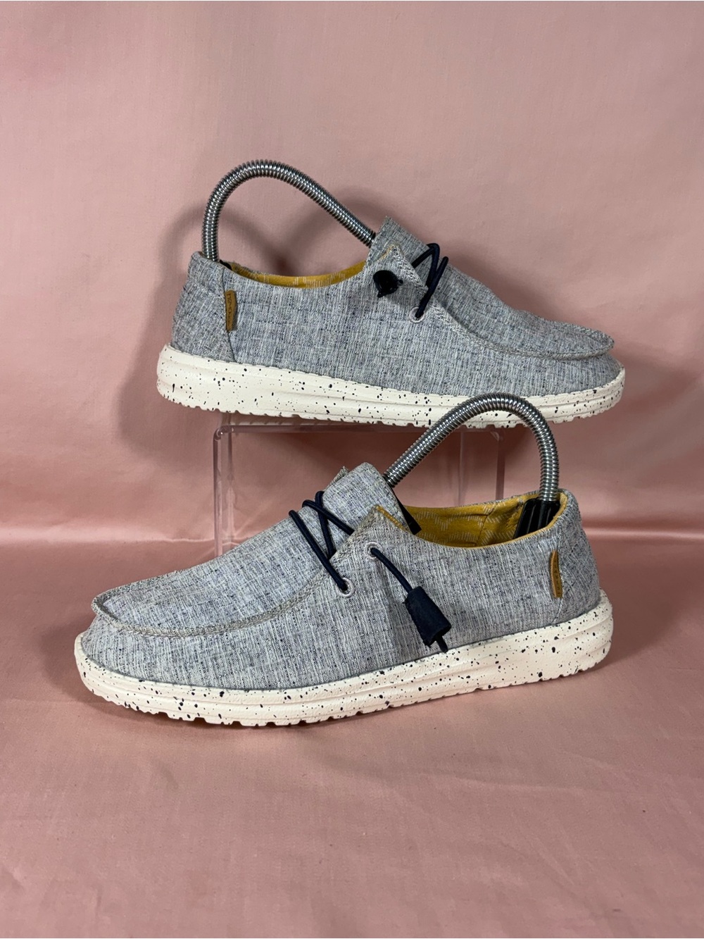 Hey Dude Wendy Chambray White Blue Casual Shoes Women’s Size 7/CM 24